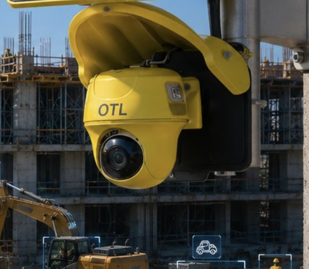 Câmeras de monitoramento instaladas em canteiro de obra