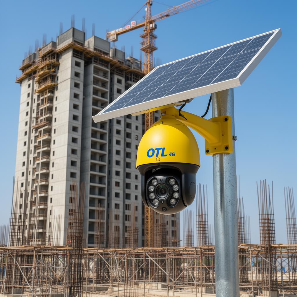 Câmera 4G solar OTL em obra residencial de alto padrão
